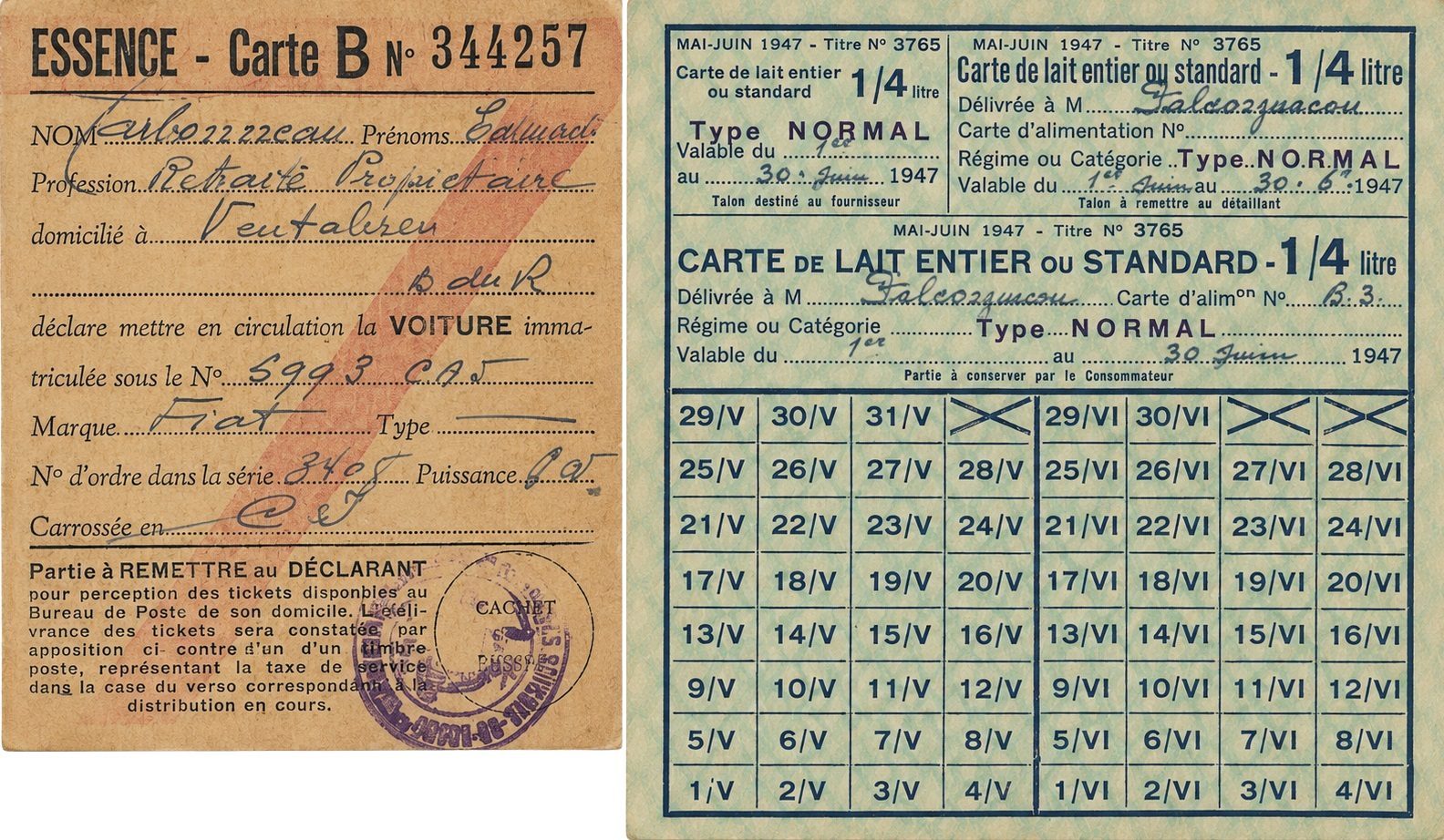 Documents rationnement