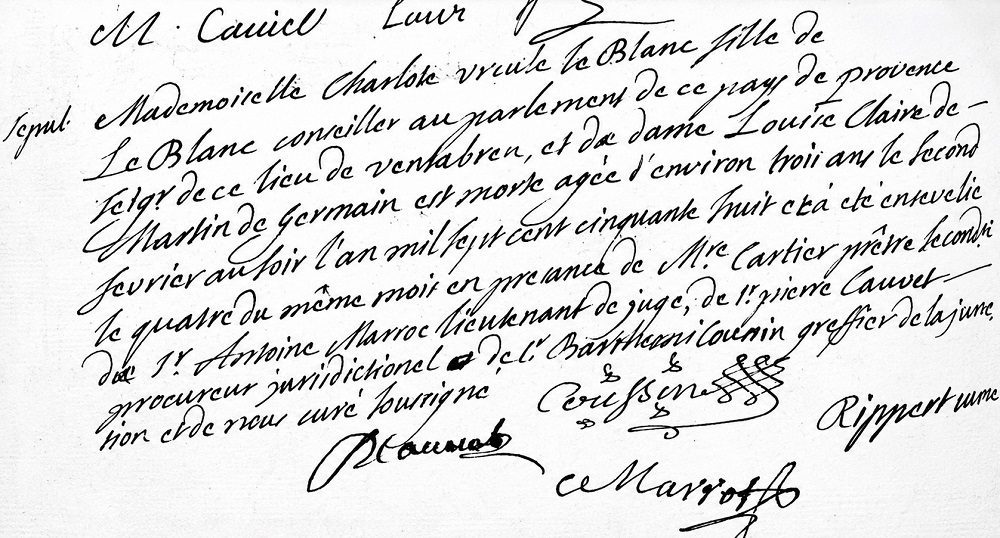 Acte de sépulture