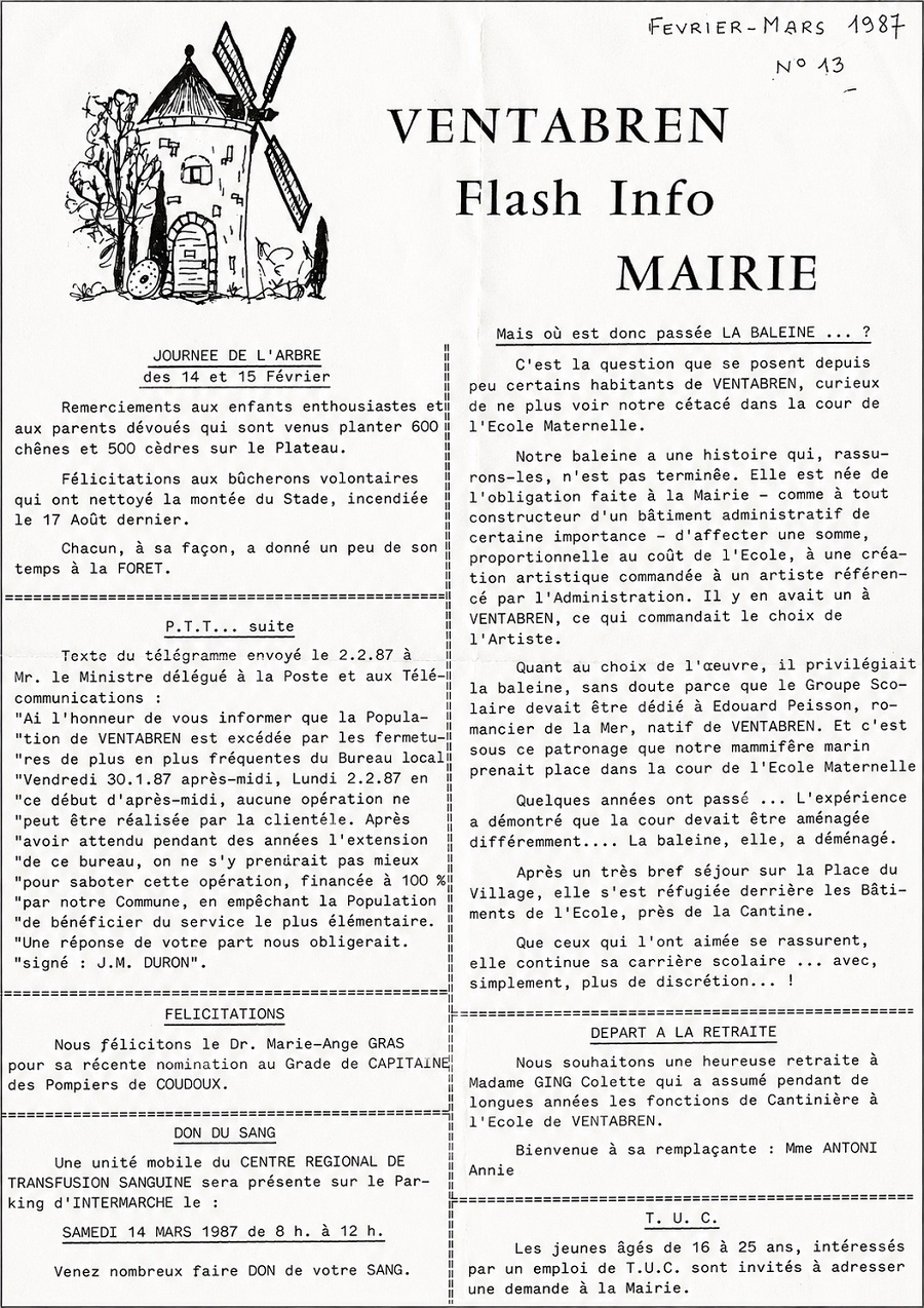 flash Info Mairie Mars 1987 recto
