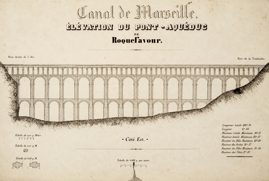 Plan aqueduc de Roquefavour