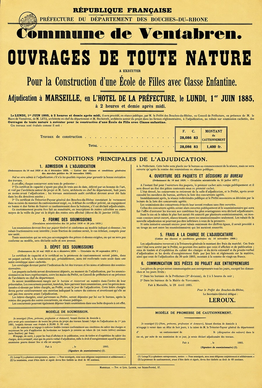 Adjudication Préfectorale