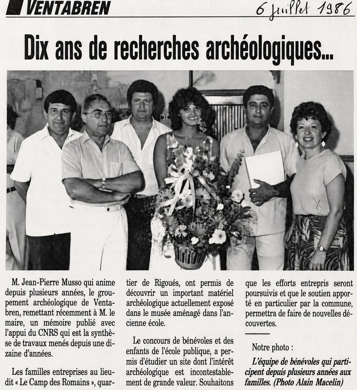 Dix ans de recherches archéologique