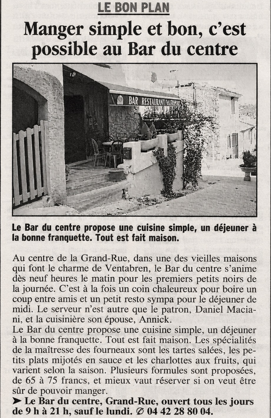 Le Bar du Centre