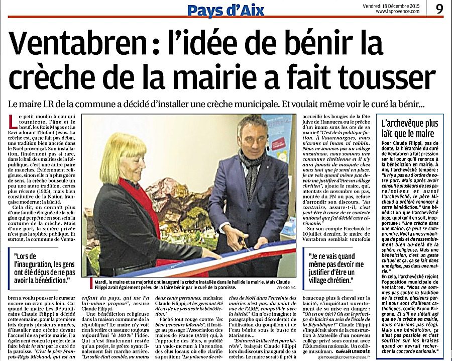 Bénédiction de la crèche