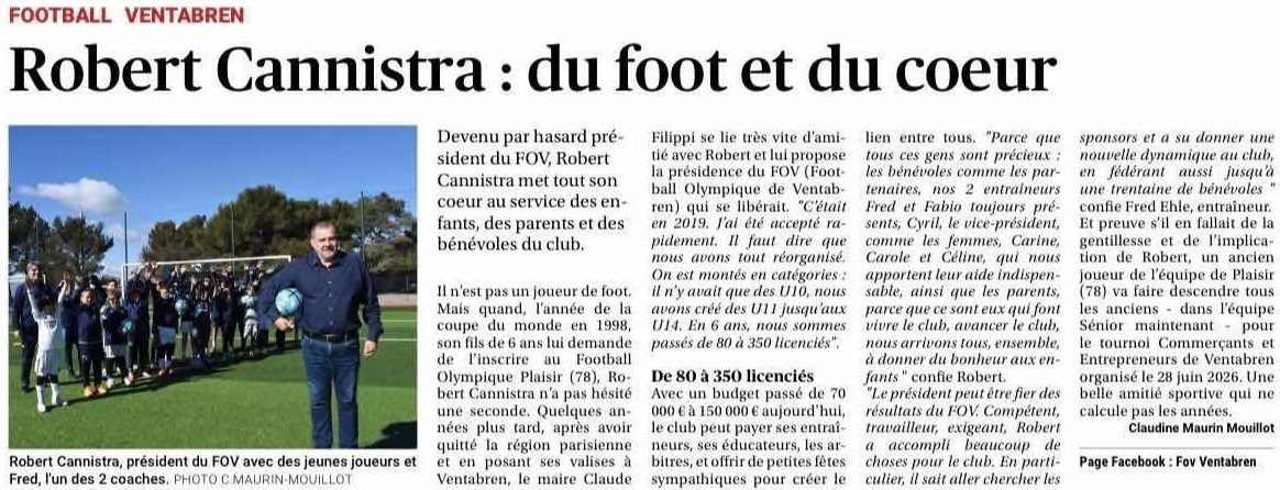 Robert Cannistra Président du Fov