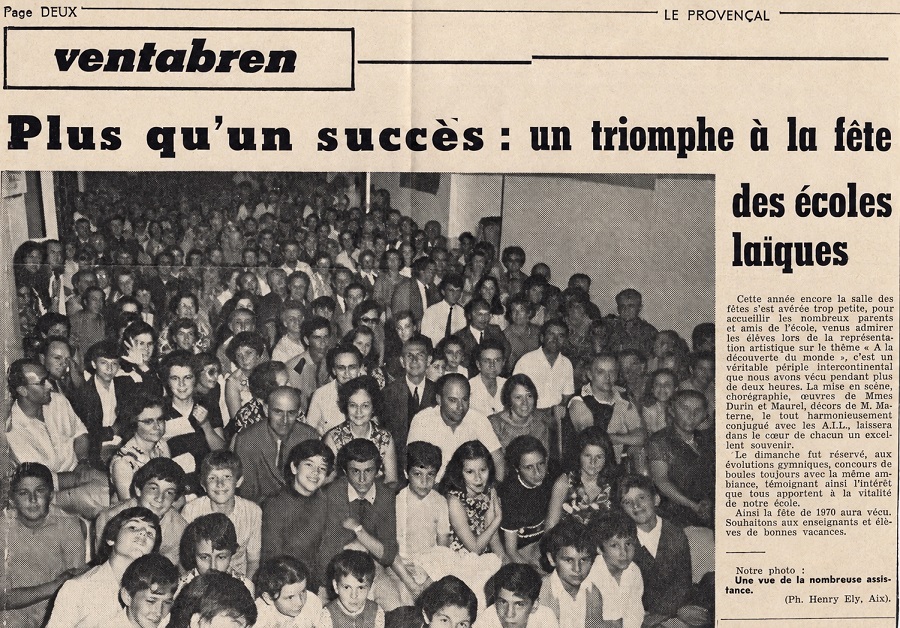 Fête de fin d'année des écoles laïques