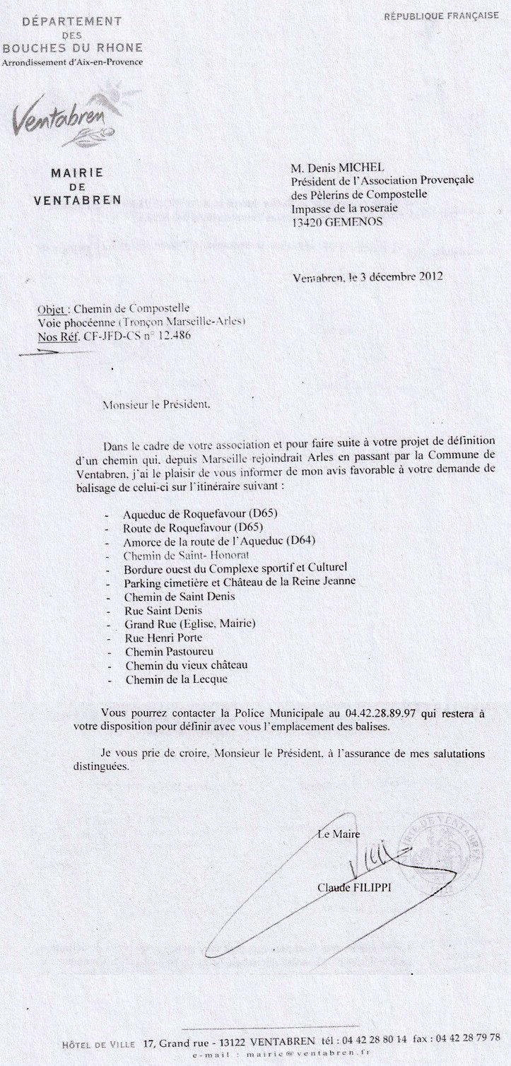 Courrier Mairie Ventabren